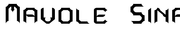 Mavole Sinpo TFB font preview